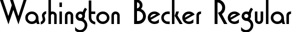 Washington Becker Regular font - Washington_Becker.ttf