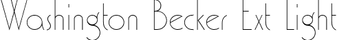 Washington Becker Ext Light font - washington_becker_ext_light.ttf