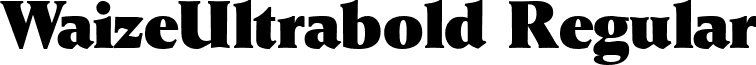 WaizeUltrabold Regular font - waizeultrabold-regular.ttf