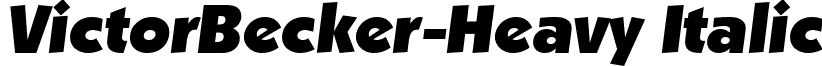 VictorBecker-Heavy Italic font - victorbecker-heavyitalic.ttf