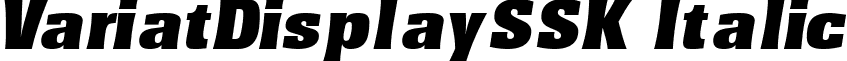 VariatDisplaySSK Italic font - variatdisplaysskitalic.ttf