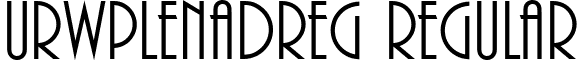 URWPlenaDReg Regular font - urwplenadreg.ttf