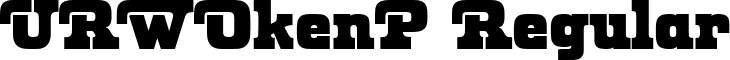 URWOkenP Regular font - urwokenp.ttf