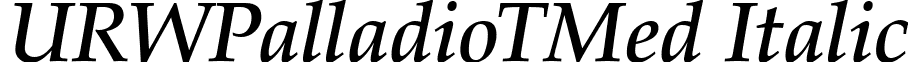 URWPalladioTMed Italic font - urwpalladiotmeditalic.ttf