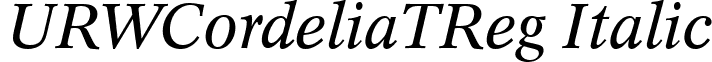 URWCordeliaTReg Italic font - urwcordeliatregitalic.ttf