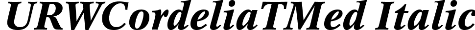 URWCordeliaTMed Italic font - urwcordeliatmeditalic.ttf