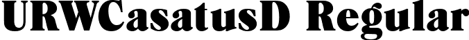 URWCasatusD Regular font - urwcasatusd.ttf