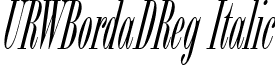 URWBordaDReg Italic font - urwbordadregitalic.ttf