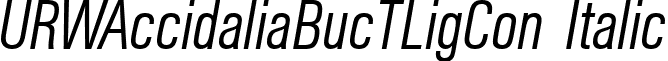 URWAccidaliaBucTLigCon Italic font - urwaccidaliabuctligconitalic.ttf
