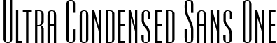 Ultra Condensed Sans One font - ultracondensedsansoneregular.ttf