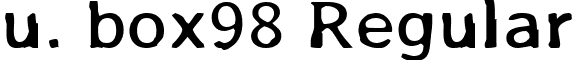 u. box98 Regular font - u.box98.ttf