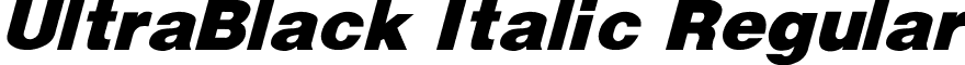 UltraBlack Italic Regular font - ultrablackitalic.ttf