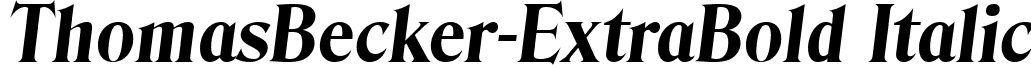 ThomasBecker-ExtraBold Italic font - thomasbecker-extrabolditalic.ttf