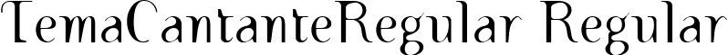 TemaCantanteRegular Regular font - temacantanteregular.ttf