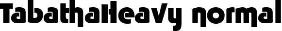 TabathaHeavy normal font - tabathaheavyregular.ttf