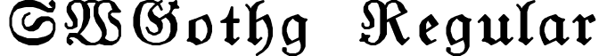 SWGothg Regular font - swgothg.ttf