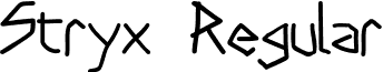 Stryx Regular font - stryx.ttf