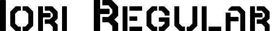 Iori Regular font - Iori.otf