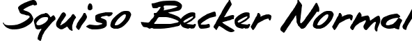 Squiso Becker Normal font - squisobecker.ttf