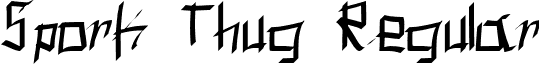 Spork Thug Regular font - sporkthug.ttf