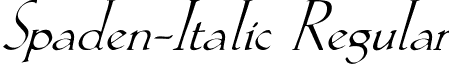 Spaden-Italic Regular font - spaden-italic.ttf