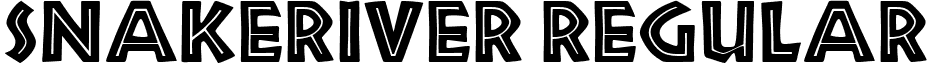 SnakeRiver Regular font - snakeriver-regular.ttf