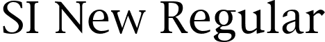 SI New Regular font - sinew.ttf