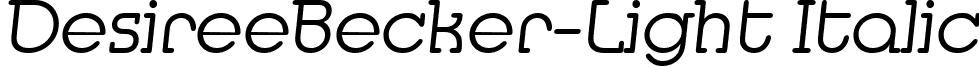 DesireeBecker-Light Italic font - desireebecker-lightitalic.ttf