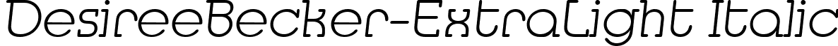 DesireeBecker-ExtraLight Italic font - desireebecker-extralightitalic.ttf