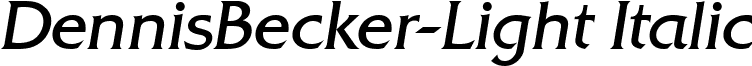 DennisBecker-Light Italic font - dennisbecker-lightitalic.ttf