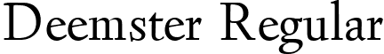 Deemster Regular font - Deemster-Regular.ttf