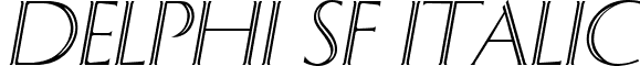 Delphi SF Italic font - delphisfitalic.ttf