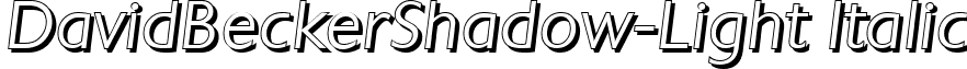 DavidBeckerShadow-Light Italic font - davidbeckershadow-light-italic.ttf