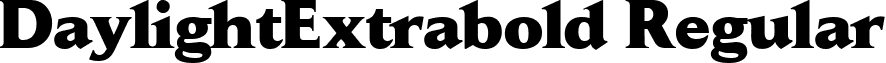 DaylightExtrabold Regular font - daylightextrabold-regular.ttf