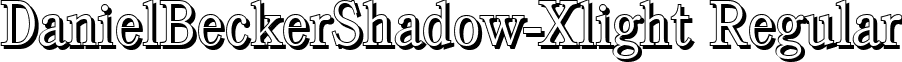 DanielBeckerShadow-Xlight Regular font - danielbeckershadow-xlight-regular.ttf