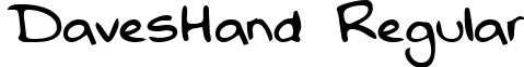 DavesHand Regular font - daveshandregular.ttf