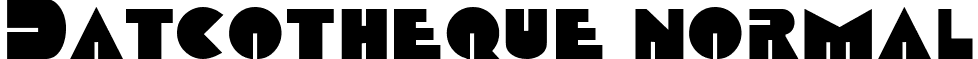 Datcotheque normal font - datcothequeregular.ttf