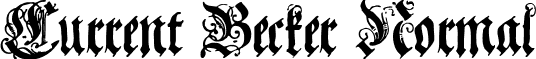 Current Becker Normal font - currentbecker.ttf