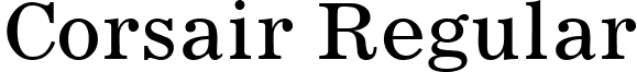Corsair Regular font - Corsair-Regular.ttf