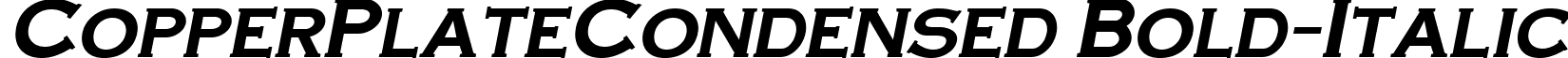 CopperPlateCondensed Bold-Italic font - copperplatecondensedbold-italic.ttf