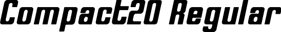 Compact20 Regular font - compact20-oblique.ttf