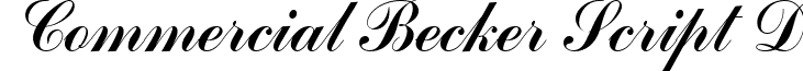 Commercial Becker Script D font - commercial_becker_script_d.ttf