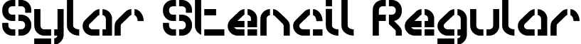 Sylar Stencil Regular font - sylar_stencil.ttf