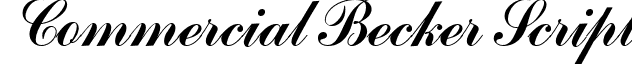 Commercial Becker Script font - commercial_becker_script.ttf