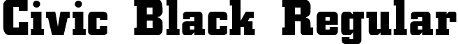 Civic Black Regular font - civicblack.ttf