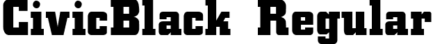 CivicBlack Regular font - civicblackregular.ttf