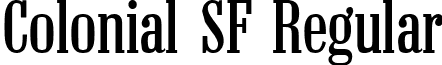 Colonial SF Regular font - colonialsf.ttf