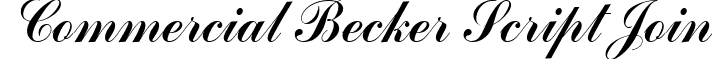 Commercial Becker Script Join font - commercialbeckerscriptjoin.ttf