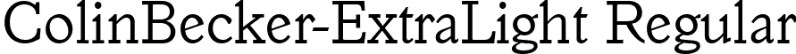 ColinBecker-ExtraLight Regular font - colinbecker-extralight.ttf