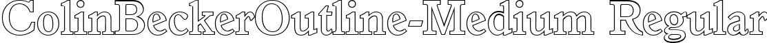 ColinBeckerOutline-Medium Regular font - colinbeckeroutline-medium-regular.ttf
